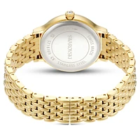 Imber watch, Swiss Made, Metal bracelet, Gold tone, Gold-tone finish by SWAROVSKI