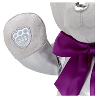 Build-A-Bear Birthstone Bear collectible, Featuring Swarovski® crystals, Teddy bear, February, Purple by SWAROVSKI