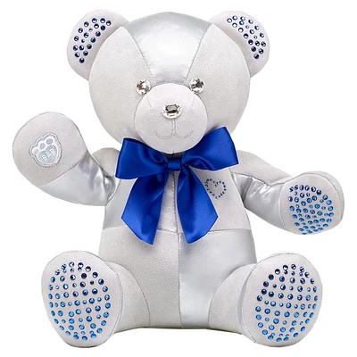 Build-A-Bear Birthstone Bear collectible, Featuring Swarovski® crystals, Teddy bear, September, Dark blue by SWAROVSKI