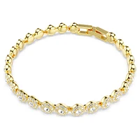 Una Angelic set, Round cut, White, Gold-tone plated by SWAROVSKI