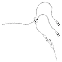 Ariana Grande x Swarovski choker, Crystal pearl, Round cut, White, Rhodium plated by SWAROVSKI