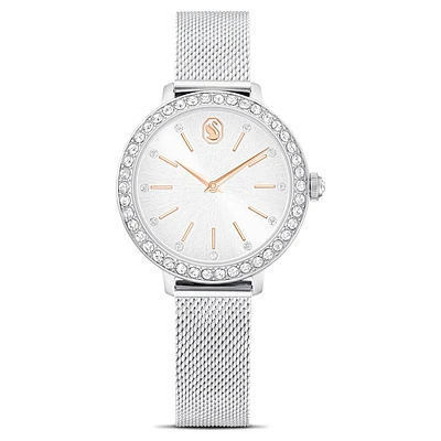 Certa watch, Metal bracelet, Silver Tone, Stainless steel by SWAROVSKI