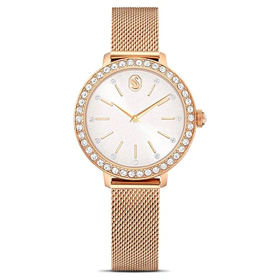 Certa watch, Metal bracelet, Rose gold tone, Rose gold-tone finish by SWAROVSKI