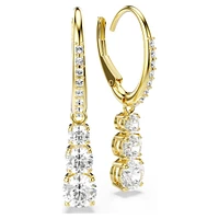 Stilla Attract hoop earrings, Round cut, White