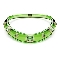 Choker, Mixed cuts, Green, Gold-tone plated by SWAROVSKI