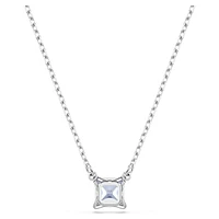 Matrix pendant, Square cut, Blue, Rhodium plated by SWAROVSKI