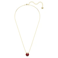 Bella V pendant, Round cut, Red, Gold-tone plated by SWAROVSKI