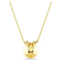Bella V pendant, Round cut, Red, Gold-tone plated by SWAROVSKI