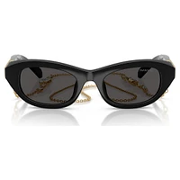Sunglasses, Pillow shape, Black by SWAROVSKI