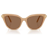 Sunglasses, Cat-Eye shape, Beige by SWAROVSKI