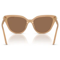Sunglasses, Cat-Eye shape, Beige by SWAROVSKI