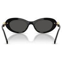 Sunglasses, Oval shape, Black by SWAROVSKI