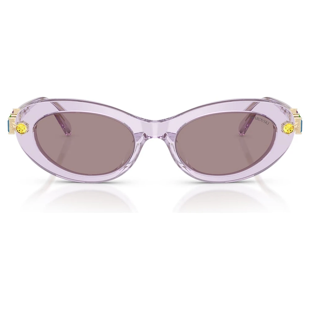 Sunglasses, Oval shape, Pink by SWAROVSKI
