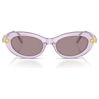 Sunglasses, Oval shape, Pink by SWAROVSKI