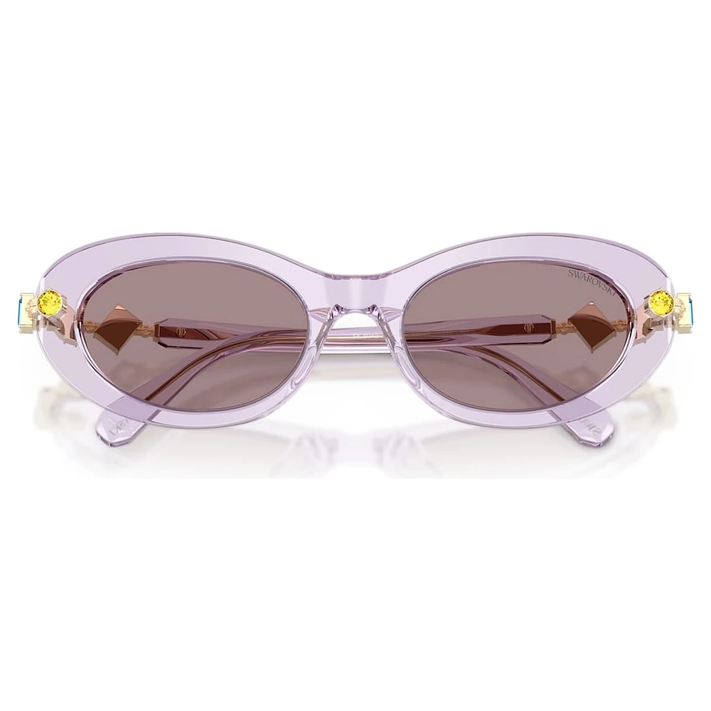 Sunglasses, Oval shape, Pink by SWAROVSKI