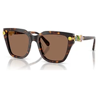 Sunglasses, Square shape, Brown by SWAROVSKI