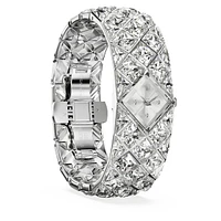 Curiosa bangle watch, Crystal bracelet, Silver tone, Stainless steel by SWAROVSKI