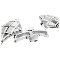 Curiosa bangle watch, Crystal bracelet, Silver tone, Stainless steel by SWAROVSKI