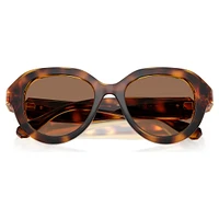 Sunglasses, Round shape, Brown by SWAROVSKI