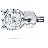 Eternity stud earring, Lab-grown diamonds 0.5 ct tw, Single, Round shape, 14K white gold by SWAROVSKI