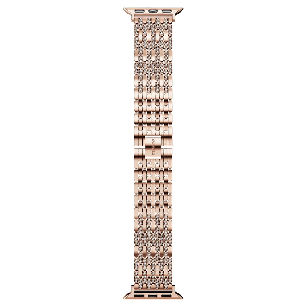 Princess strap, For Apple Watch® 40 mm & 41mm, Rose gold tone, Rose gold-tone finish by SWAROVSKI