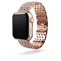 Princess strap, For Apple Watch® 40 mm & 41mm, Rose gold tone, Rose gold-tone finish by SWAROVSKI
