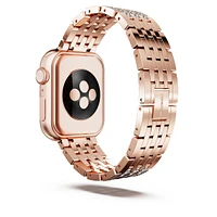 Princess strap, For Apple Watch® 40 mm & 41mm, Rose gold tone, Rose gold-tone finish by SWAROVSKI
