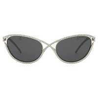 Sunglasses, Cat-Eye shape, SK7025, Silver Tone by SWAROVSKI