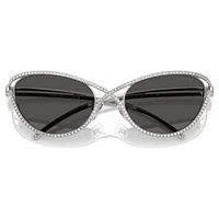 Sunglasses, Cat-Eye shape, SK7025, Silver Tone by SWAROVSKI