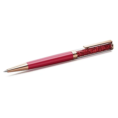 Crystalline ballpoint pen, Red, Pink lacquered, Rose gold-tone plated by SWAROVSKI