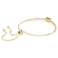 Matrix Tennis bracelet, Mixed cuts, Caramel, Gold-tone plated by SWAROVSKI