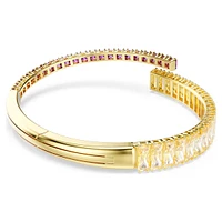 Matrix bangle, Mixed cuts, Multicoloured, Gold-tone plated by SWAROVSKI