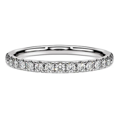 Eternity band ring, Lab-grown diamonds 0.43 ct tw, Round shape, Sterling silver by SWAROVSKI