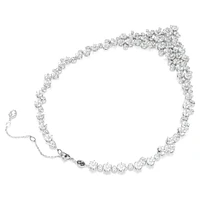 Constella necklace, Mixed cuts, Clasp, White, Rhodium plated by SWAROVSKI