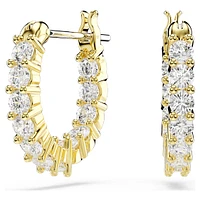 Matrix Vittore hoop earrings, Round cut, White