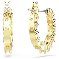 Matrix Vittore hoop earrings, Round cut, White