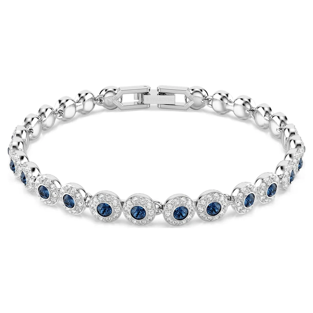 Una Angelic Tennis bracelet, Round cut, Blue