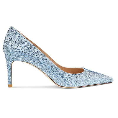 Stuart WEITZMAN Power Shine pump, Blue by SWAROVSKI