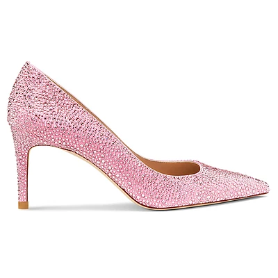 STUART WEITZMAN Stuart Power Shine pump, Pink by SWAROVSKI