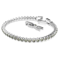Imber Emily Tennis bracelet, Round cut, Black, Rhodium plated by SWAROVSKI