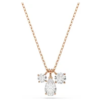 Mesmera pendant, Mixed cuts, White, Rose gold-tone plated by SWAROVSKI