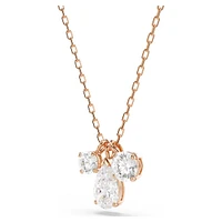 Mesmera pendant, Mixed cuts, White, Rose gold-tone plated by SWAROVSKI