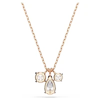 Mesmera pendant, Mixed cuts, White, Rose gold-tone plated by SWAROVSKI