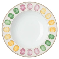Idyllia soup plate, Porcelain, Crystal print motif, gemstone, Multicoloured by SWAROVSKI