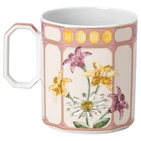 Idyllia mug, Porcelain, Crystal print motif, finch