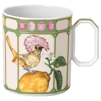 Idyllia mug, Porcelain, Crystal print motif, flycatcher