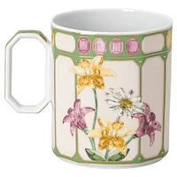 Idyllia mug, Porcelain, Crystal print motif, flycatcher