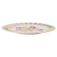 Idyllia service plate, Porcelain, Crystal print motif, bouquet, Multicoloured by SWAROVSKI