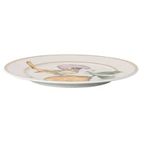 Idyllia bread plate, Porcelain, Crystal print motif, flycatcher, Multicoloured by SWAROVSKI