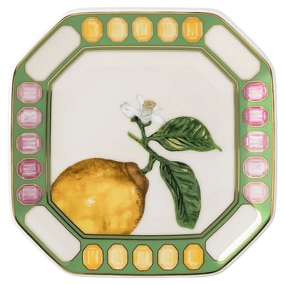 Idyllia vide poche, Porcelain, Crystal print motif, Citron, Multicolored by SWAROVSKI